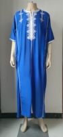 Vêtements islamiques traditionnels modestes pour hommes de Dubaï, manches courtes, style marocain, thobe musulman pour homme, abaya, qamis, boubou homme