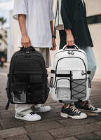 Sac à dos pour ordinateur portable en tissu Oxford léger et imperméable, design simple, logo personnalisé, sac d'école pour étudiants, mochila, sacs d'école pour enfants