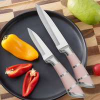 Ensemble de couteaux de cuisine 9 pièces, noir, tranchant, revêtement antiadhésif, bloc de couteaux de chef, ensemble de couteaux en acier inoxydable pour la cuisine avec aiguiseur