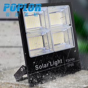 Poplor Solar Flood <b>Light</b> 150W IP66 Outdoor <b>LED</b> Lighting With Remote Control - Product Image 2