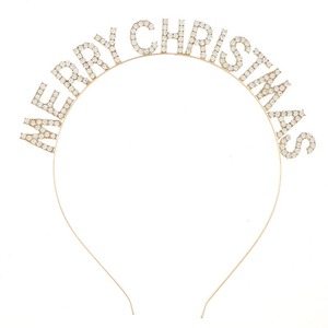 Serre-tête en métal avec lettres Joyeux Noël, décoration festive pour les fêtes, accessoire personnalisé pour fête de Noël pour adultes - Product Image 4