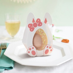 DAMAI Easter Bunny Ear Candy Boxes Egg Shaped Gift Cartons Creative Party Favor Supplies for Holiday Gathering Decoration - Product Image 4