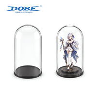 Boîte de présentation ovale transparente DOBE pour figurines, accessoires de jeu, boîte de rangement complète anti-poussière pour jouets, directement de l'usine