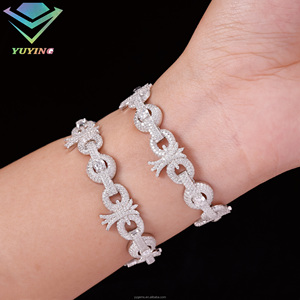 กำไลข้อมือคิวบันเงินแท้ S925 ดีไซน์ใหม่ ผ่านการทดสอบเพชร พร้อมเพชรโมอิสซาไนต์สี D ระดับ VVS พร้อมใบรับรอง GRA เครื่องประดับฮิปฮอป ของขวัญ - Product Image 4