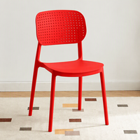 Chaise en plastique moulé monobloc, facile à nettoyer, durable, imperméable, sans joint, pour la cuisine, usage quotidien, style minimaliste contemporain