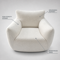 Canapé simple moderne compressé en tissu respirant, fauteuil paresseux pour salon et chambre à coucher