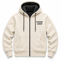 Vente en gros : Sweat à capuche zippé intégral doublé en sherpa pour homme, en polaire d'hiver, chaud, de la collection Vêtements pour hommes, type Hoodies & Sweatshirts