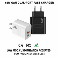 Chargeur mural à charge rapide USB 65W US EU Plug Full-protocol QC4.0 Adaptateur secteur pour téléphone portable 35W