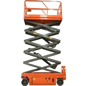 Gunting udara jenis baja konstruksi semua elektrik mengangkat Platform dengan kabel Sling Mobile Hoist geser dan garpu penggunaan rumah baru - Product Image 1