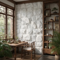 Grande dalle en PU à motif pierre, panneau décoratif mural léger en pierre simulée pour la décoration des murs intérieurs et extérieurs