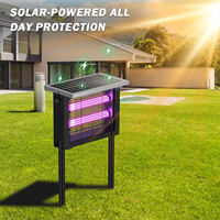 Proveedor de Fábrica OEM ODM, Lámpara Mata Insectos y Mosquitos con Luz UV, Trampa Eléctrica Solar para Jardín Exterior