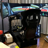 Cabina de Carreras Arcade con Marco de Aluminio 4080 Resistente a la Oxidación, Simulador de Entretenimiento Interior con Asiento Antifatiga de Esponja Elástica