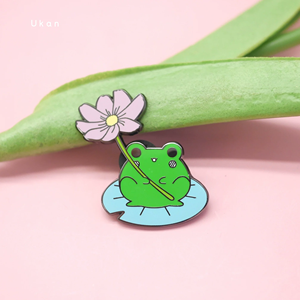 Pin de pelo de flor de aleación de zinc al por mayor, insignia para ramos de flores, alfileres de solapa de flores de tela para artículo de regalo - Product Image 4