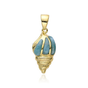 Colgante de Larimar Natural Premium, Joyería Auténtica de Piedra del Mar Caribe al por Mayor - Product Image 6
