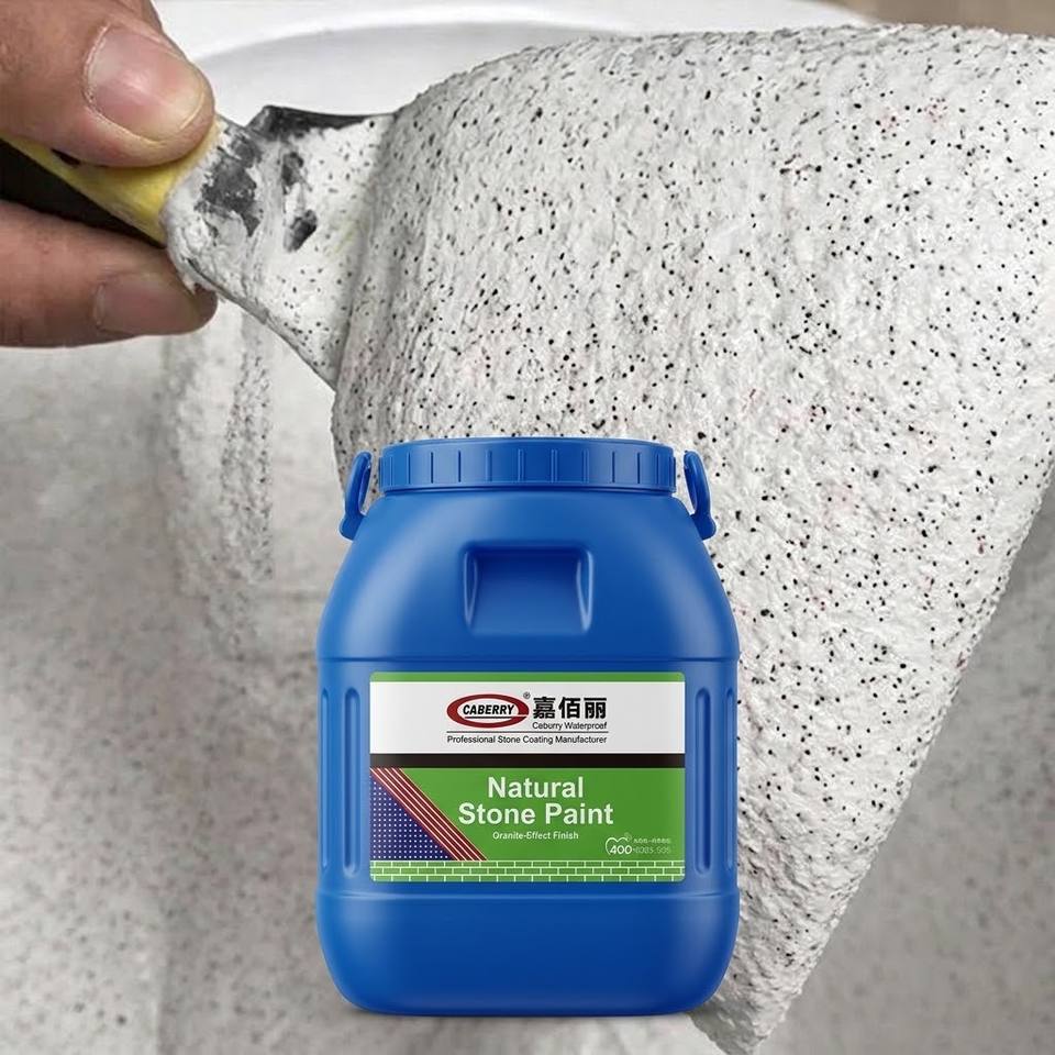 CABERRY Color Natural Stone Paint UV Resistant Outdoor Patio Faux Stone ...