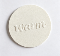 Autocollant rond personnalisé avec logo en relief, étiquette en relief, papier à fibres rugueuses, étiquettes autocollantes pour emballages de cosmétiques, de bougies et de cadeaux