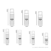 Flacon pompe en mousse PET 30ML-200ML pour couleur personnalisée, pour nettoyant visage, shampoing, lotion, avec impression personnalisée