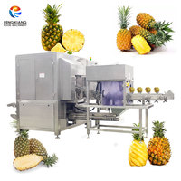 FENGXIANG 3-in-1 Automatische Ananas Schilmachine, Schil, Snijd, Verwijder Top, Staart en Ogen, 1200 stuks/uur voor Maleisische fruitplanten