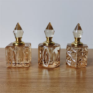 Botella de Aceite Esencial Árabe <span class=keywords><strong>Aban</strong></span> Crystal, Miniatura Dorada de Lujo, 3 ml, Portátil, Natural, Vacía, de Cristal Transparente para Perfume - Product Image 2