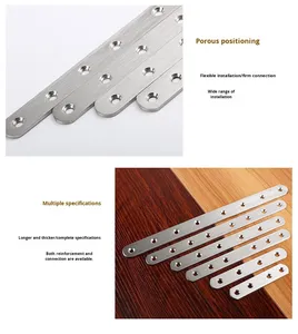 XJL-01 dày đánh bóng thép không gỉ một mặt thẳng góc sắt nối phẳng góc mảnh sửa chữa khung - Product Image 4