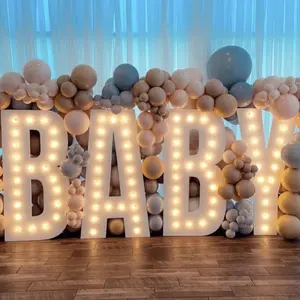Led Front Lit Led Light Up Marquee Letters Numbers Birthday Party Wedding Celebration 4f Led Letters