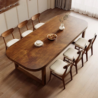 Table à Manger Unique en Bois Massif Noyer d'Amérique du Sud de Haute Qualité avec Résine Époxy