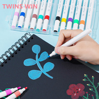 Stylo marqueur acrylique permanent personnalisé, non effaçable, imperméable, écriture fluide, marqueurs colorés, vente chaude