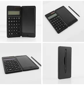 Escola Escritório Calculadora com Notepad Folding Calculator 10 Dígitos Calculadora Com LCD Escrita Tablet