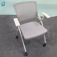 Chaise de formation pliable avec tablette d'écriture, chaise ergonomique en maille pour étudiant, chaise de bureau et de conférence pour projets scolaires