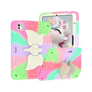 Custodia per Tablet in Silicone PC con Design <span class=keywords><strong>Unicorno</strong></span> Colorato e Supporto per iPad Pro 11 2024 con Cinghia, Compatibile anche con iPad Air 6 - Product Image 5