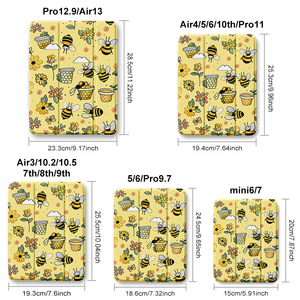 Tùy chỉnh phong cách riêng in PU bìa với rõ ràng Tablet trường hợp bảo vệ với Built-in Bút Chì Chủ cho <span class=keywords><strong>iPad</strong></span> - Product Image 6