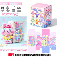 Porte-clés en peluche OEM personnalisé, style boîte surprise, personnage de dessin animé d'Halloween, fantôme d'anime, animal en peluche moelleux, breloque de sac