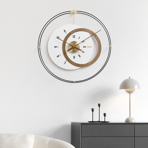 Wall <b>Clock</b> Round Silent Battery Powered Jumping Seconds Movement Modern Living Room Decor - Product Image 1