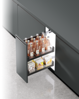 Galaxy Full Pull Out Magic Corner Panier de rangement en verre Supports de rangement pour matériel de cuisine pour des solutions de stockage efficaces