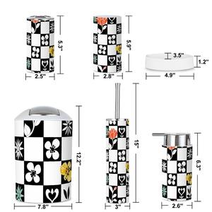 ชุดอุปกรณ์ห้องน้ำห้าชิ้น ดีไซน์ไม้ไผ่ บรรจุกล่อง ออกแบบ OEM - Product Image 5