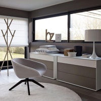Fauteuil de salon moderne de luxe Boconcept, pour villa, parc, usage extérieur, design modulaire, revêtement en bois et tissu, pieds en métal, mobilier d'intérieur
