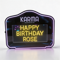 Prix d'usine Personnalisé Rechargeable Acrylique Détachable Boîte à messages lumineuse Tableau de lettres LED Glorifier VIP Présentoir de bouteilles