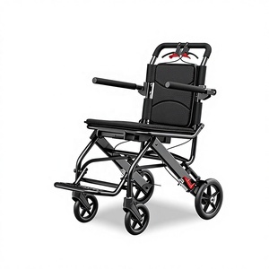 <span class=keywords><strong>Fauteuil</strong></span> <span class=keywords><strong>roulant</strong></span> pliant léger en acier au carbone pour personnes âgées et enfants, avec mobilité portable - Product Image 2