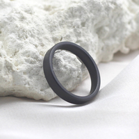 Keramik-Ehering Verlobungsring Flach Komfortabel Sandgestrahlt 4mm Breite Sofort Lieferbar Individuelle Gravur Schnelle Lieferung Schmuck