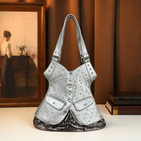 Sac à main de luxe de créateur pour femme, style veste, avec boutons en strass et perles, poignée supérieure et bandoulière