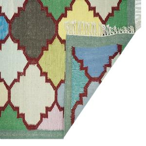 Tapis en laine de haute qualité pour la décoration de la maison, couleur unie, antidérapant, antibactérien, fait à la main, moderne, à poils plats, tapis en laine de luxe - Product Image 4