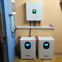Powerwall baterai Lithium 24v 48v 51.2v 100AH 200ah, rak Server BMS 5kWh 10kWh 15kWh baterai LiFePO4 penyimpanan energi rumah tenaga surya