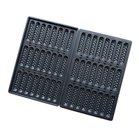 Moule à gaufres commerciales 24 cavités en acier aluminisé antiadhésif, lot de 2 plateaux de cuisson pour gâteaux roulés, plaque de cuisson premium pour four à pain