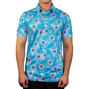 DiFan hawaiian golf-shirts-卸売メンズブランドのイタリアベールポロTシャツストッククォータージップパンフレットシャツゴルフ用