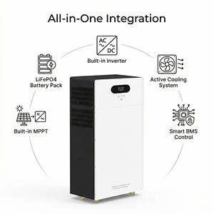 แบตเตอรี่ไฮบริดโซลาร์ LiFePO4 ออลอินวัน 51.2V 100Ah พร้อมอินเวอร์เตอร์ 5-10kW, แบบตั้งพื้น, มาตรฐาน IP65 สำหรับ EU - Product Image 6