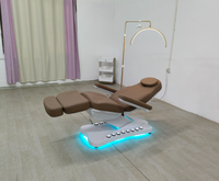 Lit de massage multifonctionnel, fauteuil inclinable, lit de salon haut de gamme, cadre en cuir PU, 3/4 moteurs électriques
