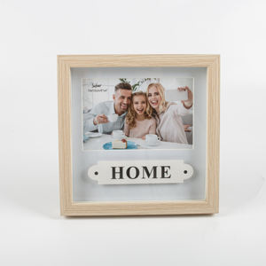 Sofine Family Memorial Decoración Caja de sombra de madera Pantalla de fotos de 4x6 pulgadas Marco de imagen cuadrado profundo - Product Image 3