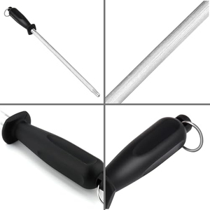 High Quality Carbon Steel <b>Knife</b> <b>Sharpener</b> Rod Ergonomic Handle Quick Sharpening for Chef <b>Kitchen</b> <b>Knives</b> Durable Anti Rust - Product Image 2