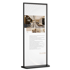 Support publicitaire extérieur BOZE en aluminium noir, minimaliste, durable, 60x160cm-80x200cm, portable, facile à assembler, pour centre commercial et exposition - Product Image 2