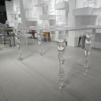 Rechteckiger Acryl-Hochzeitstisch aus Kunststoff für Hotel, Hochzeiten, Restaurants, Wohnzimmer, Events und Bankette